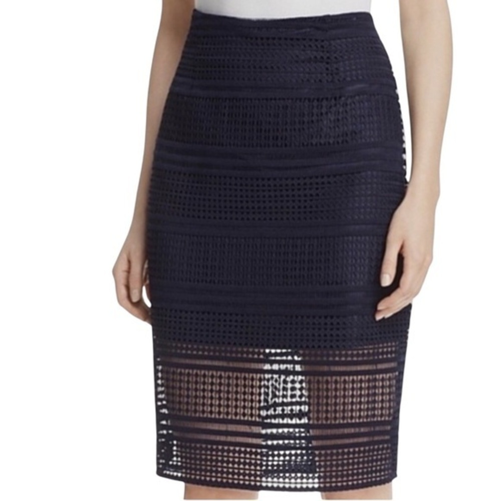 Abercrombie & Fitch Black Crochet Pencil Skirt